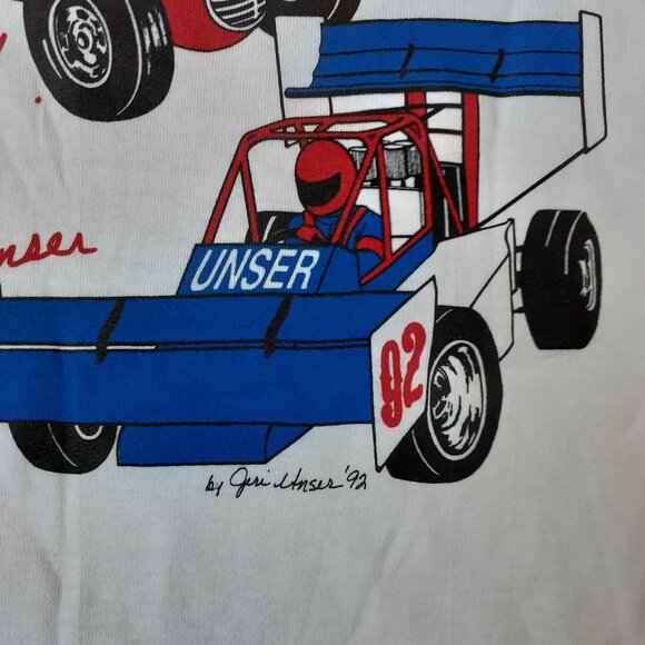 NOS 1992 Robby & Bobby Unser Pikes Peak Race to the Clouds XL White T-Shirt - Picture 4 of 10